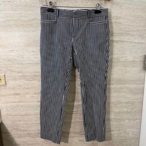 Business pant Banana Republic Size Petite 4 Vertical Lines Color White and Navy